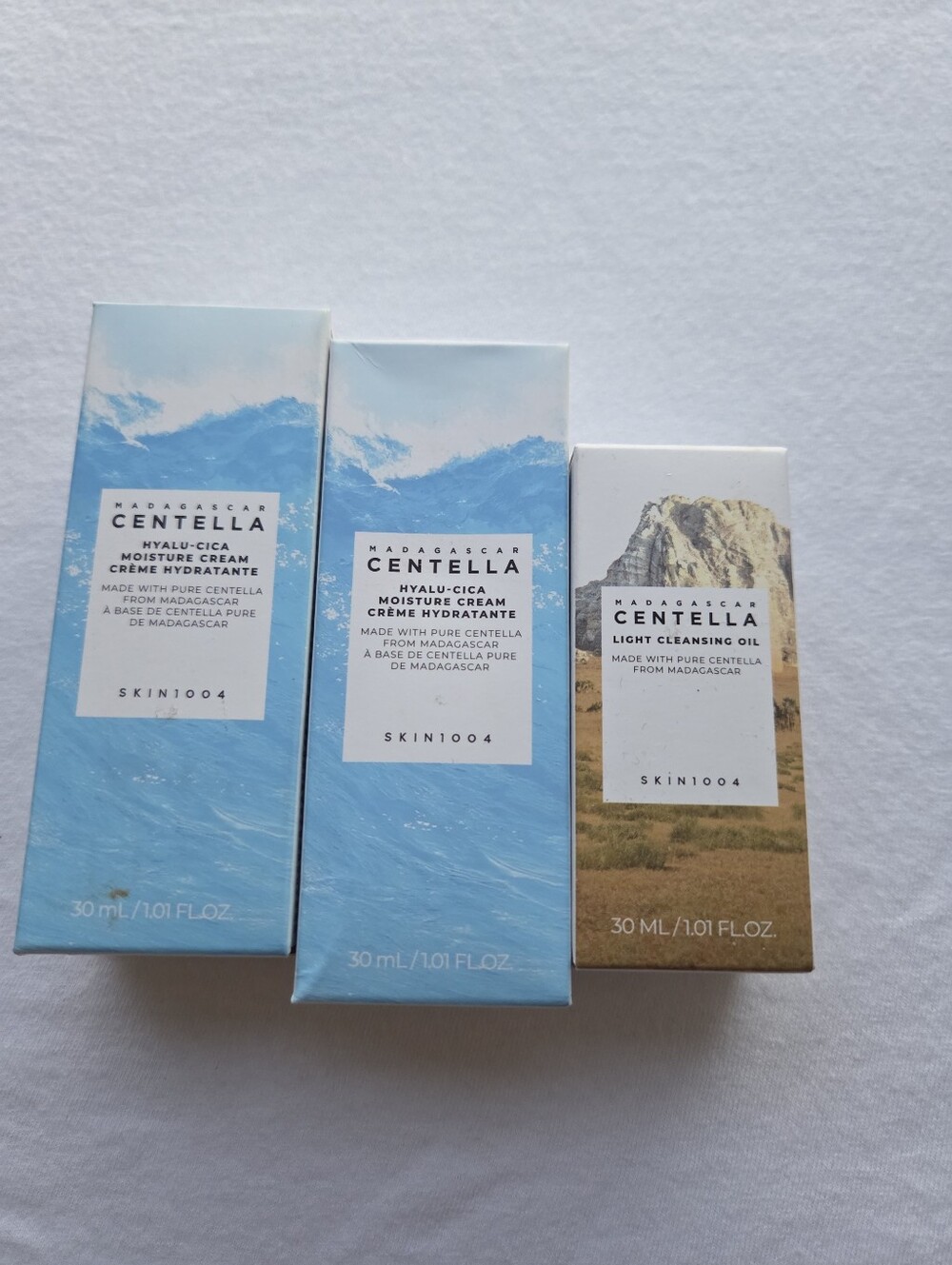 Skin 1004 Skincare Lot - Cica Moisture Cream (X2) & Cleansing Oil K-Beauty